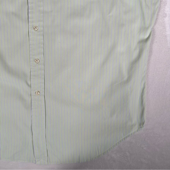 Ralph Lauren Shirt Men Size 17 32 33 Classic Fit Long Sleeve Striped Embroidered - Picture 8 of 11